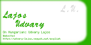 lajos udvary business card